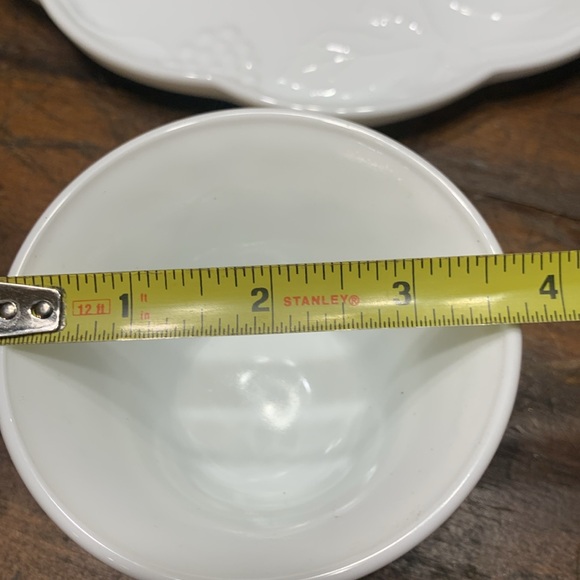 60’s INDIANA COLONY WHITE MILK GLASS HARVEST GRAPES LUNCHEON SET/SNACK SET - Picture 11 of 13